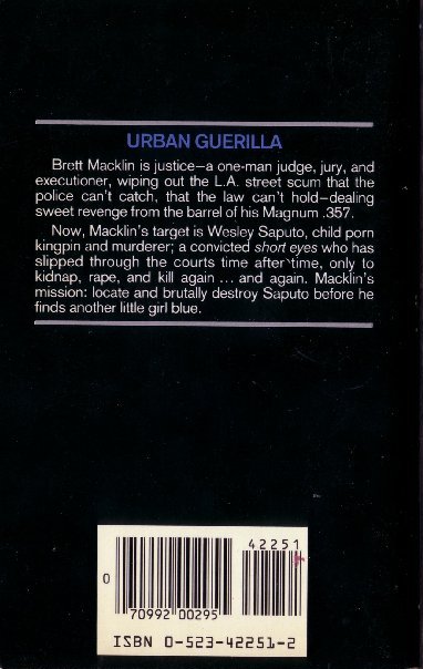Vigilante 2 by Lewis Perdue, Back Cover