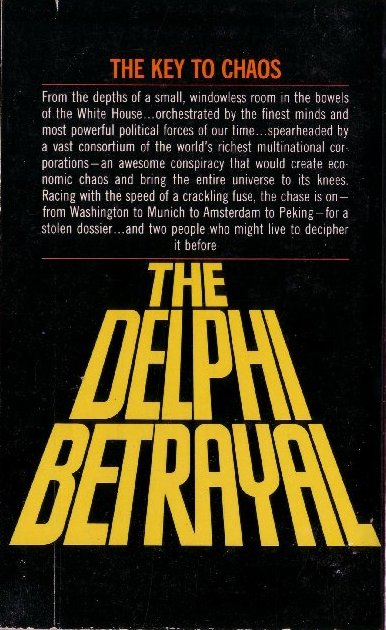 The Delphi Betrayal by Lewis Perdue, Back Cover