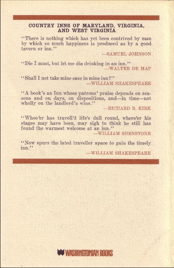Country Inns by Lewis Perdue, Back Cover